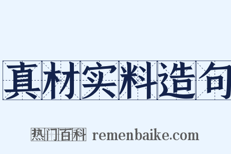 真材实料造句是什么意思的图片